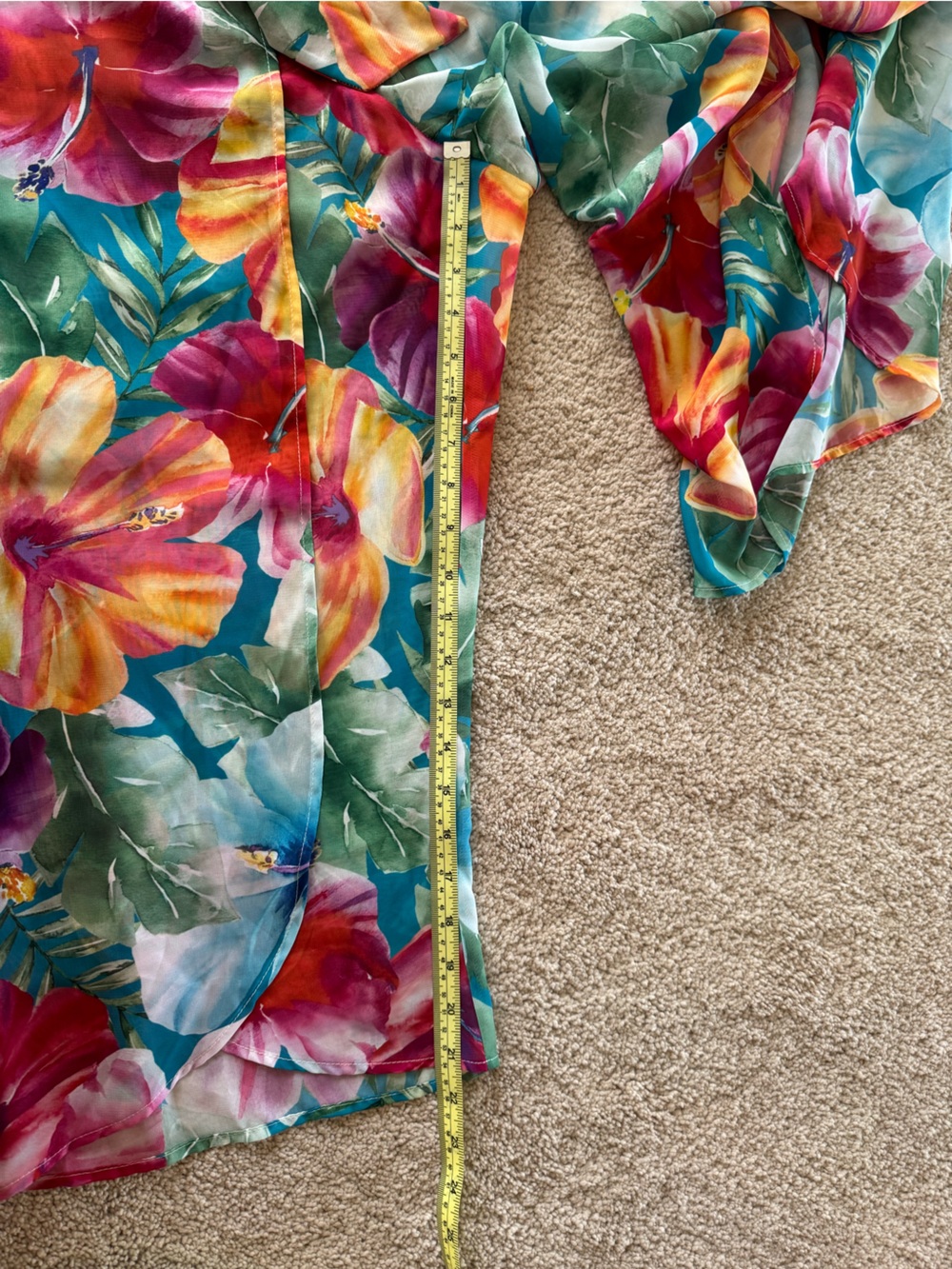 Barbie x Mumu - Malibu Floral sheer tie waist cover up pants - XS - Picture 8 of 9